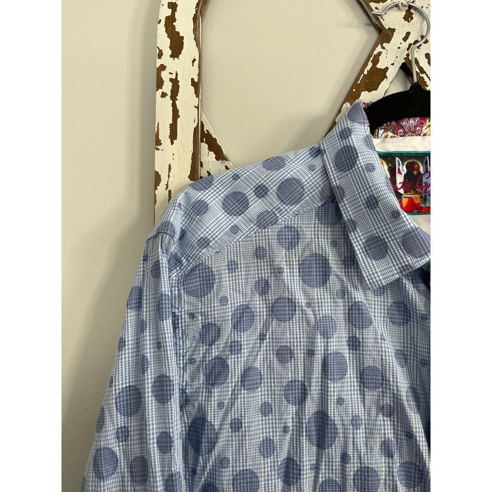 Robert Graham Blue Phillipe Long Sleeve Button Down Men's Size Large - Picture 6 of 9